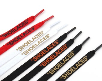 Flat "SHOELACES" Shoe Laces,Replacement Sport Shoelaces,Fashion Printed Sneaker Laces For The Ten -47"/55“/63”/70“
