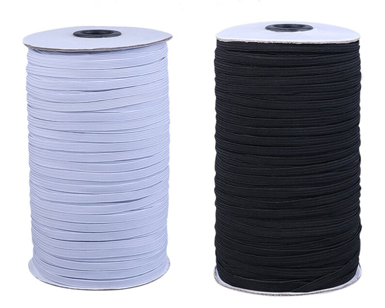 6mm Flat Elastic BandWhite Black Color Nylon Stretch Elastic Etsy