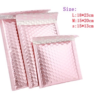 Padded Bubble Envelopes Bags,Rose Gold 7X9" Resealable Waterproof Shipping Bag,6X8" Mail Bags,6X5.5" Wrap Shipping Packing Supply Mailers