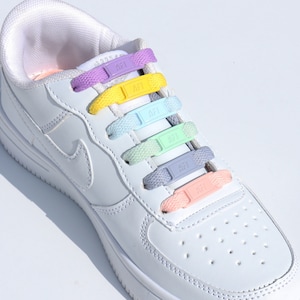 Flat Shoelaces With Tags,29MM Pastel Colorful AF1 Lace Buckle,120CM/140CM/160CM Athletic Sneaker Replacement Shoe Strings-Freedom Of Choice