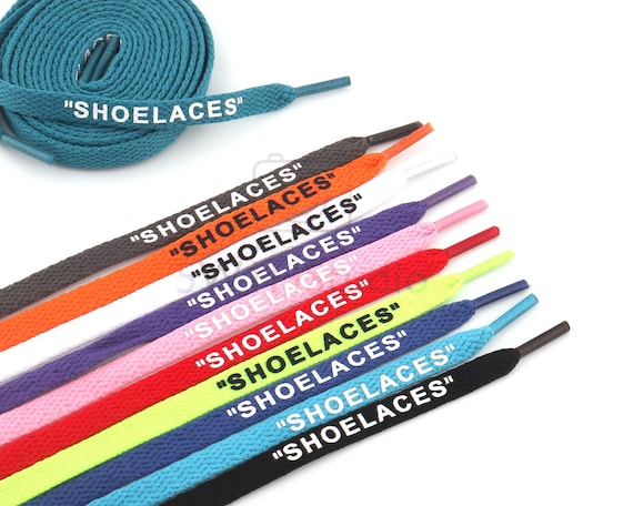 Flat Shoelaces,80CM-180CM Length Replacement Sport Shoe Laces,Printed Text "SHOELACES" Sneaker Laces For Shoe Accessory-28 Colors