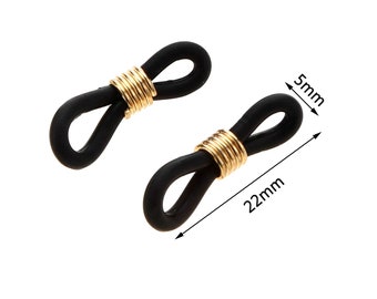 Eyeglass Holder Ends,Rubber Adjustable Glasses Chain Holder,Replacement Grips Parts, Glasses Rope  Connectors