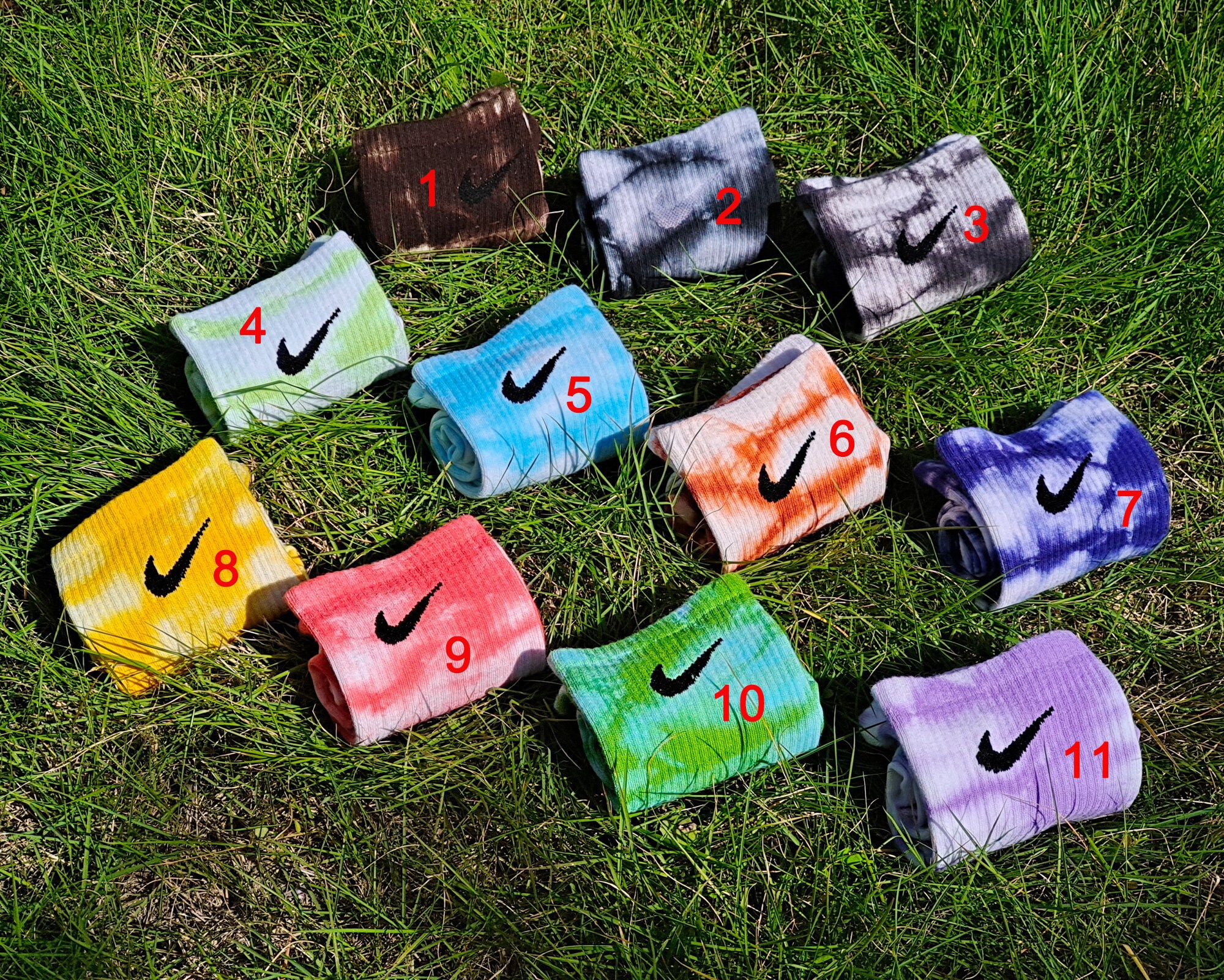 Tie Dye Nike SocksCustom Nike Crew Cotton SocksUnisex Color Etsy