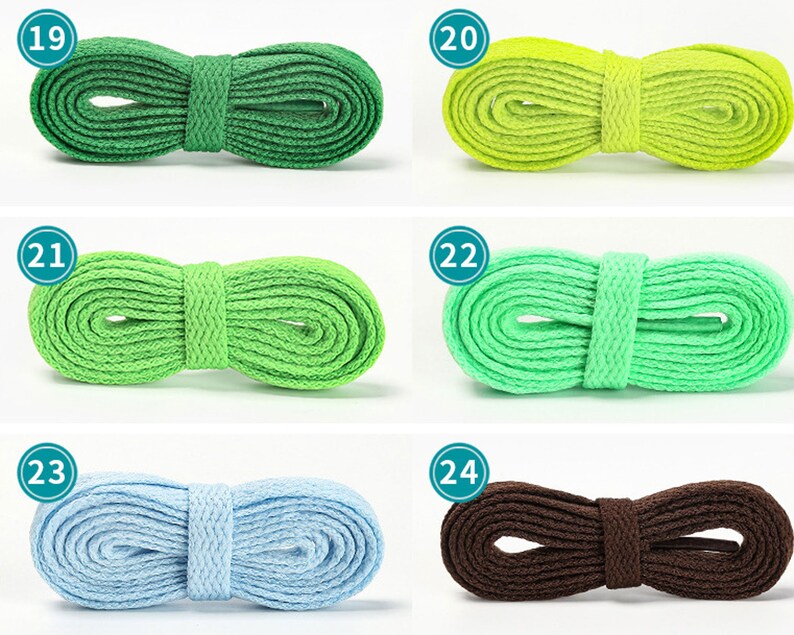 flat coloured shoe laces