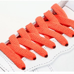 Flat Shoelaces,Athletic Sport Hiking Work Boot Sneaker Shoe Laces ,1 Pair Polyester Candy Color Casual Sport Running Shoe Strings-27 Colors