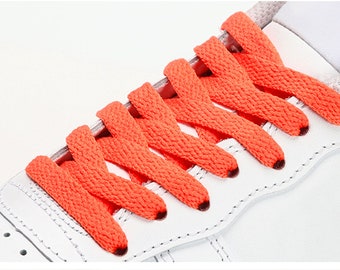 Flat Shoelaces,Athletic Sport Hiking Work Boot Sneaker Shoe Laces ,1 Pair Polyester Candy Color Casual Sport Running Shoe Strings-27 Colors