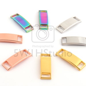 Personalized Name Shoe Buckles,Rose Gold/Silver/Rainbow Custom Shoelaces Tags,Blank Metal Running Lace Locks For Shoe Accessories in Pair