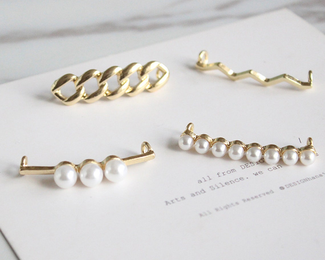 Gold Shoelaces CharmsPearl Shoelaces BucklesCrystal Etsy