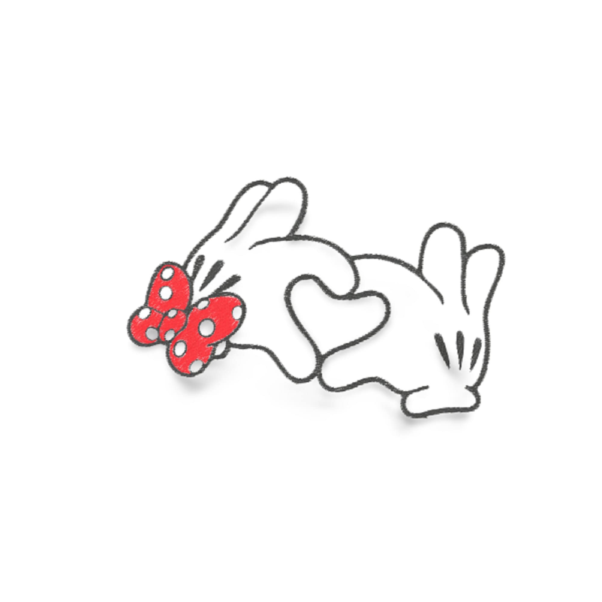 Minnie Mickey Gloves Hands Embroidery Design Etsy