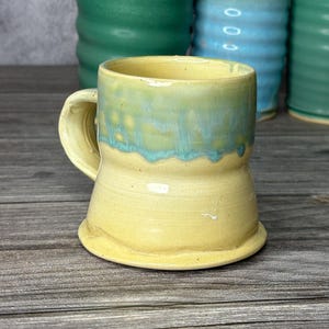 Ceramic Cappuccino Cup, Stoneware Cappuccino Cup Set, Handmade Coffee Cup, 8-10 oz Cappuccino Mug, Housewarming Gifts