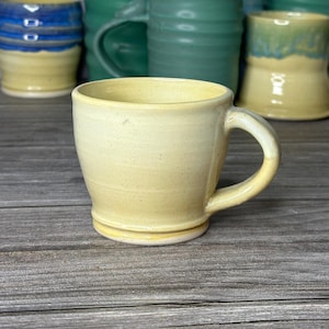 Ceramic Cappuccino Cup, Stoneware Cappuccino Cup Set, Handmade Coffee Cup, 10-12 oz Cappuccino Mug, Housewarming Gifts