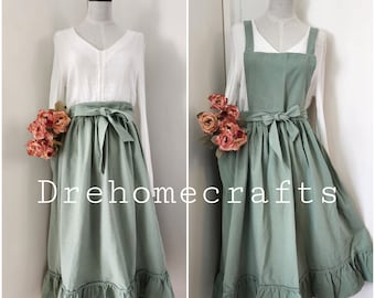 delantal para mujer lindo, delantales para mujer con bolsillos, medio delantal con bolsillos, delantal pinafore para mujer retro, vestido de medio delantal, hornear