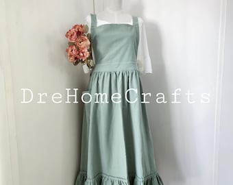Delantales de jardín con bolsillos, delantales elegantes para mujer, delantal de cocina con bolsillos bonitos, delantal estilo vestido, retro, rosa
