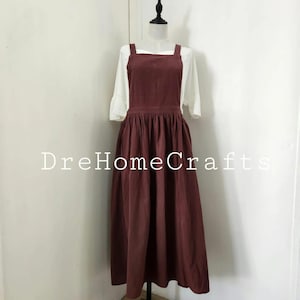 garden aprons for women with 2 invisible pockets, cute aprons for women retro , kitchen apron , loose fit apron , cross back ,