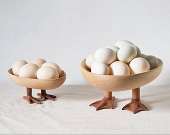 Eierhouder hout 18 houten eierhouder antiek rek aanrecht decoraties, decoratief dienblad, fruitopslagplaat, eierkorb