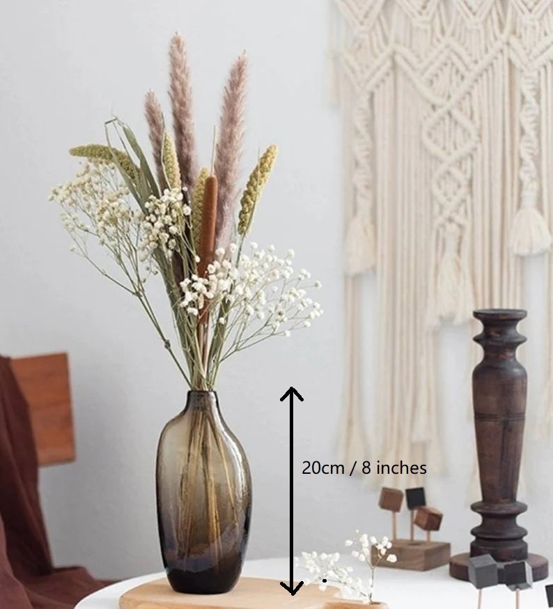 handblown , glass vase , glass vase for flowers , glass vase , vase glass , nordic vase , large , glass vase, brown , amber , irregular image 5