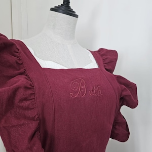 luxury personalized aprons for women embroidered, embroidered apron with names, pockets, baking gift , gift for her