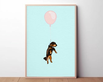 Floating Dog | Digital Print