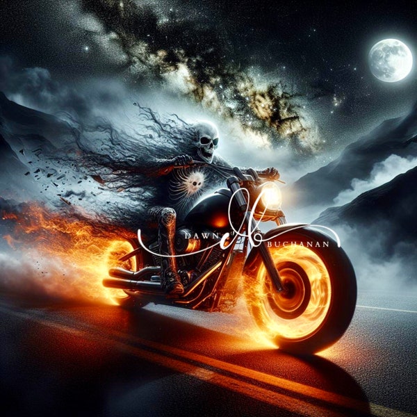 Grim reaper, Harley, tumbler wrap, digital image, Sublimation, instant download, png