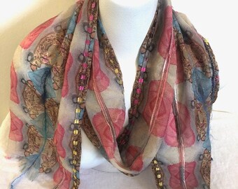 long chiffon scarf