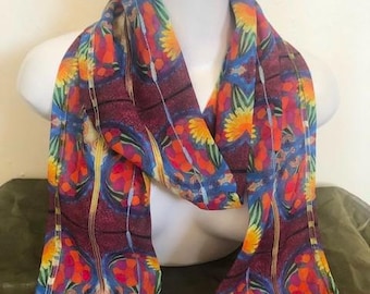 Long chiffon scarf