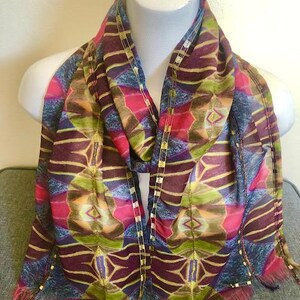 Long chiffon scarf