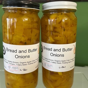 1 jar Organic Bread and Butter Pickled Onions