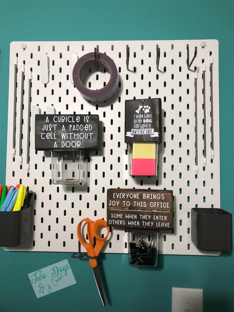 Funny Office Wood Block Decor Desk Decorations Cubicle Etsy