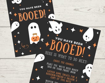 You've Been Booed Printable, You've Been Booed Kit, Halloween Tags, Halloween Boo, Been Booed, Booed Sign, Instant Download