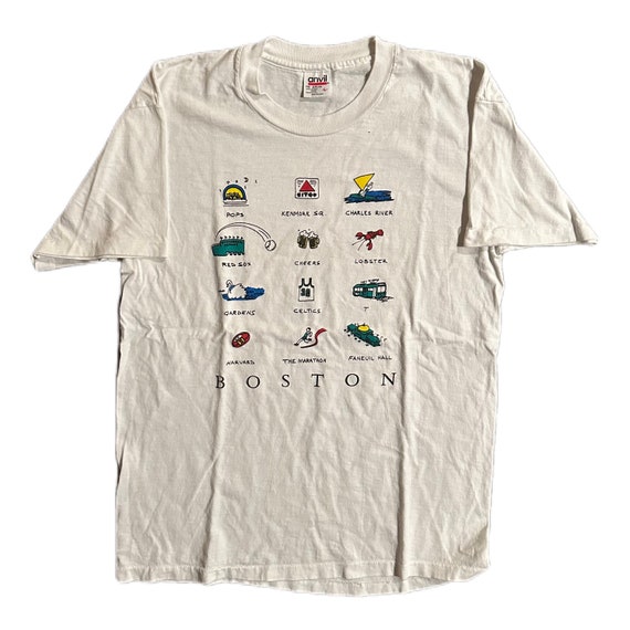 80s Boston Single Stitch T Shirt Large - image 1