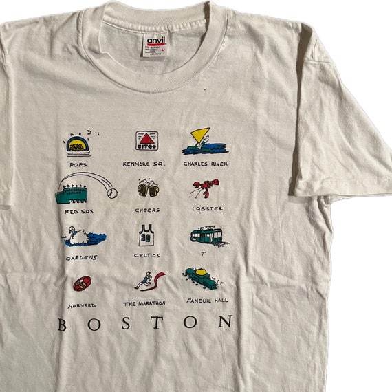 80s Boston Single Stitch T Shirt Large - image 2