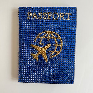 Capa de passaporte com strass