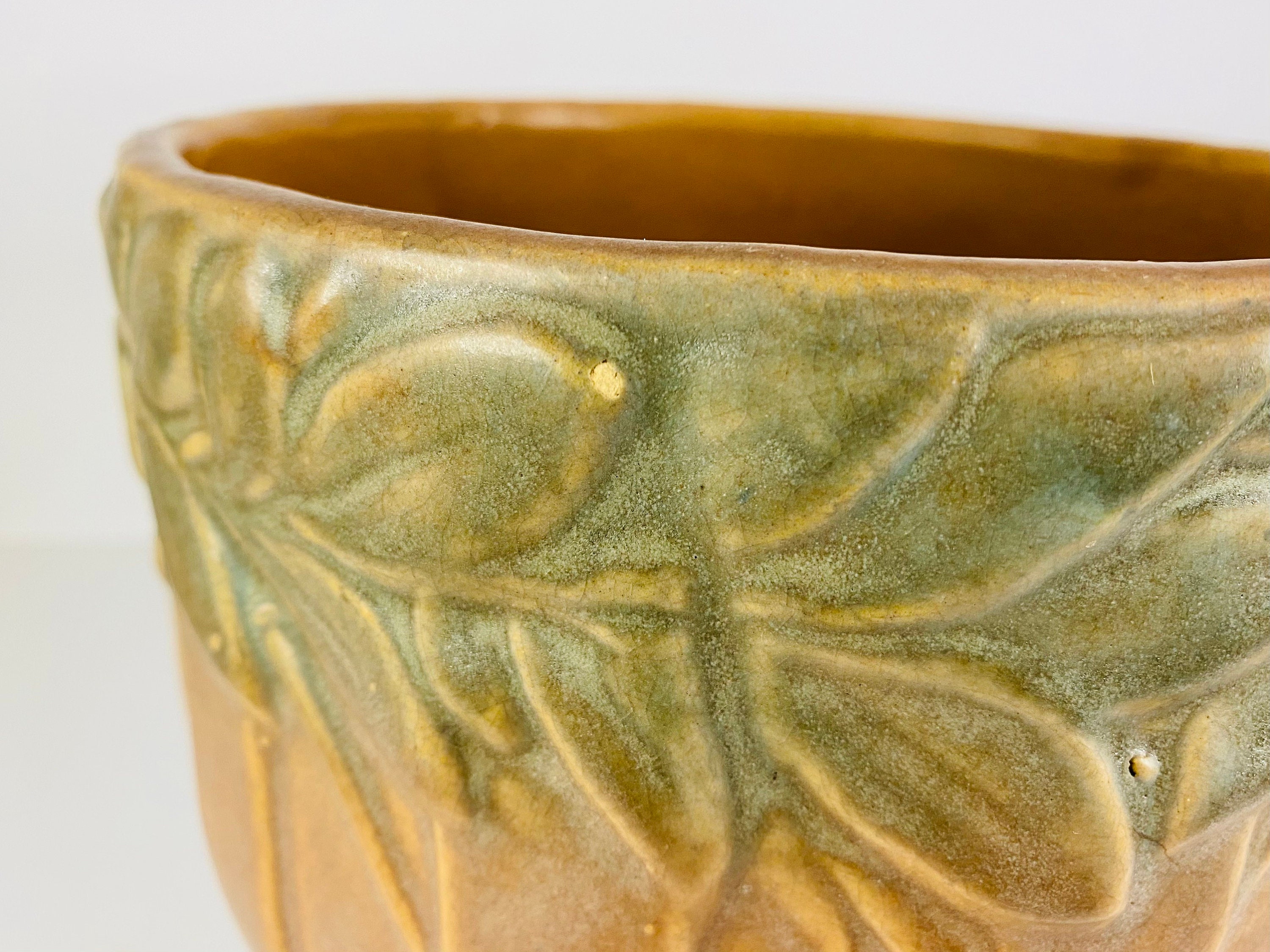 Brush McCoy Pottery Jardiniere Planter Sand Butterfly | Etsy