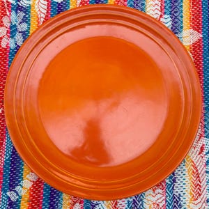 Vintage Rainbow California Platter - Meyer Pottery - Orange Color - Mid-Century Tableware - Retro Kitchen - 1930s-1940s