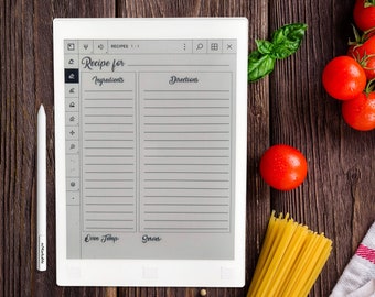 Notevole modello di pianificazione di menu e ricette settimanali