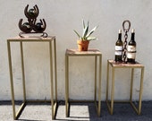 Vintage Hand Crafted Nesting Tables Set of 3