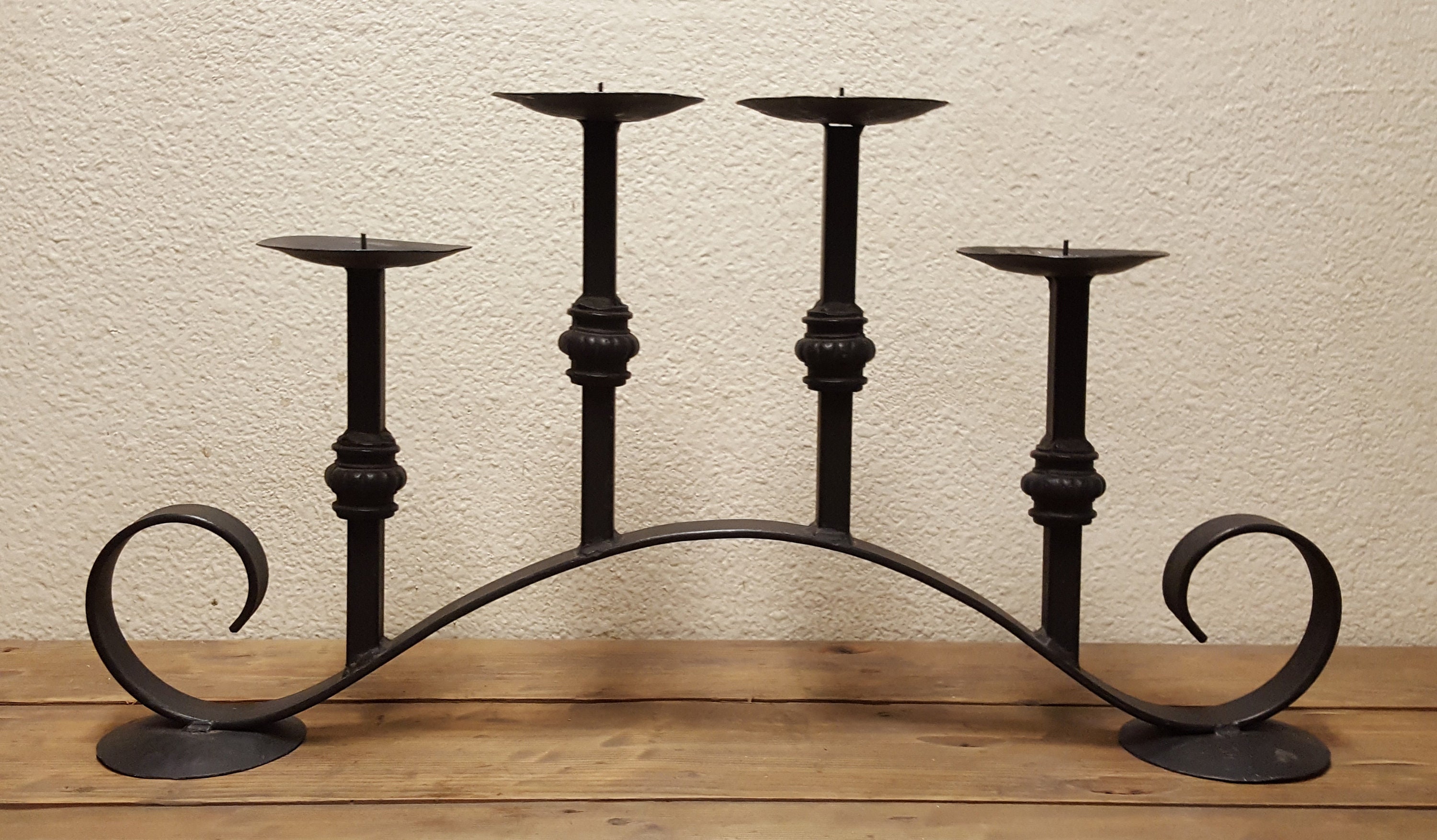 Vintage Hand Crafted Steel Candle Holder Etsy UK