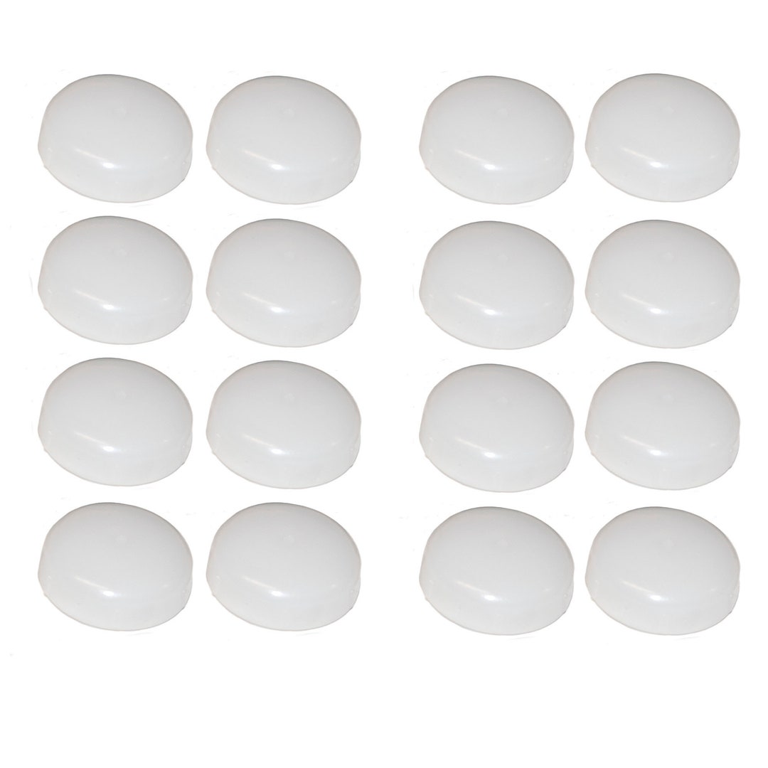 16 Pack 1 1/4 Glide Caps White Plastic Wrought Iron Patio Chair Leg