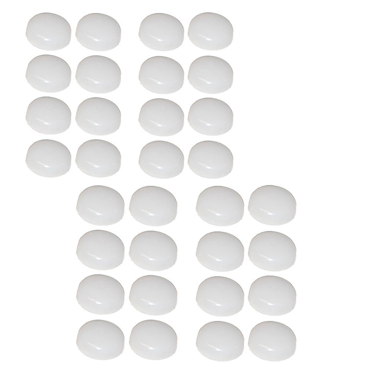 32 Pack 1 1/4 Glide Caps White Plastic Wrought Iron Patio Chair Leg