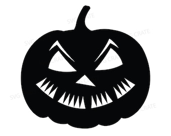 Angry Jack O Lantern SVG Pumpkin Face SVG Jack O Lantern Clip Art, Jack O Lantern PNG, Halloween Clip Art Descarga instantánea