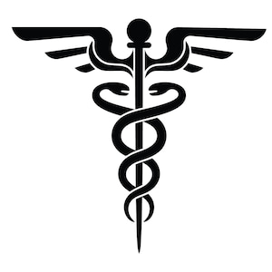 Medical Caduceus SVG Instant Download Caduceus PNG Vector Nurses and Doctors Digital Download Medical Clip Art