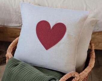 Handmade Valentine’s Day Pillow Cover | Heart Pillow | Love & Encouragement Home Decor