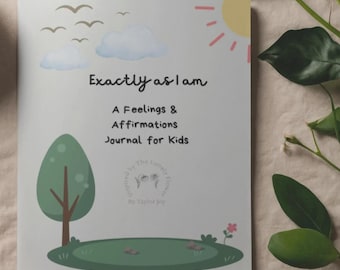 Feelings & Affirmations Journal for Kids, SEL Emotional Learning, Self-Awareness Workbook, Reflection Journal, Physical Copy