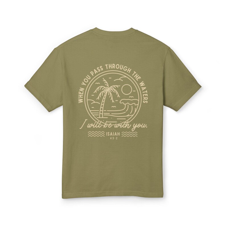 Camiseta vintage con estampado de olas de playa, camiseta gráfica cristiana, camiseta veraniega con temática religiosa, camiseta inspiradora costera, camiseta extragrande imagen 6