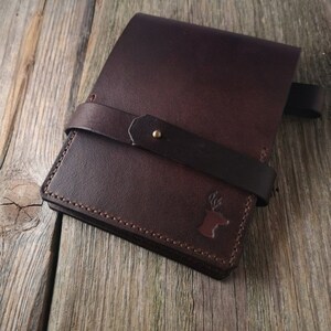 Nachfüllbare A6 Leder Notizblockhülle, Leder A6 Notizbuchhülle, personalisierte Leder A6 Notizhülle, Rhodia Pad Cover