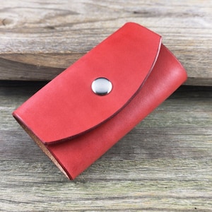 Portachiavi in pelle fatto a mano, portachiavi in pelle personalizzato, portachiavi in pelle per 6 chiavi, piccolo portachiavi, comodo portachiavi in pelle