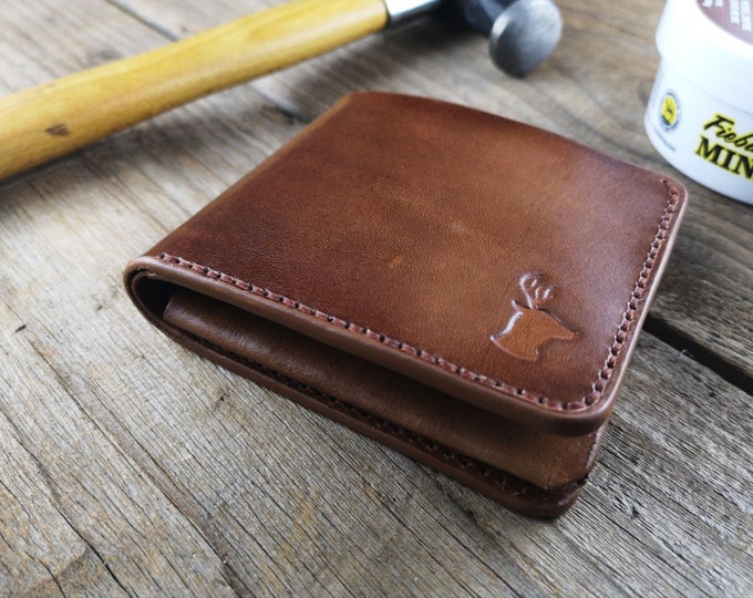 Mens Wallet - Handcrafted Leather Bi-Fold Wallet With Note Slote and Coin Pouch,Black Leather Wallet,Brown Leather Wallet,Man Leather Wallet