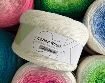 COTTON KINGS Sultan Deluxe - Cotton Kings Sultan 100% cotton YARN, Oeko-Tex certified cake-yarn. Knitting supplies, Crochet supplies