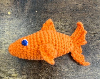 Handmade Crochet  Aquatic Animals Catnip Toy | Safe Cotton Yarn Cat Plush, Durable Interactive Pet Toy