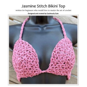 Jasmine Stitch Bikini Top Häkelanleitung für ANFÄNGER - Häkel-BH - PDF-Download, Praktische Geschenke!, Handgemachte Geschenke!